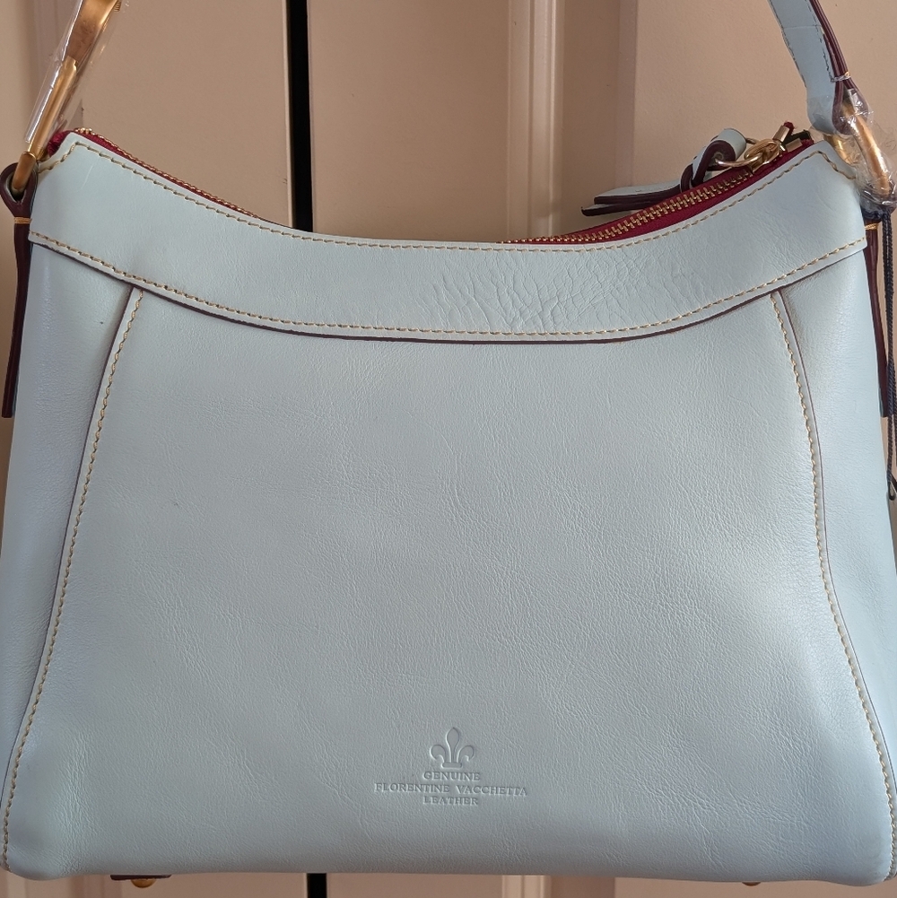 New Dooney and Bourke Pale Blue Florentine Cassidy Hobo - Picture 2 of 4
